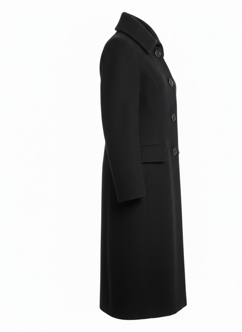 Damen Wintermantel mit Knopfleiste und Kragen