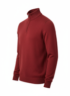 Herrenpullover mit Reißverschluss am Kragen