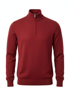 Herrenpullover mit Reißverschluss am Kragen