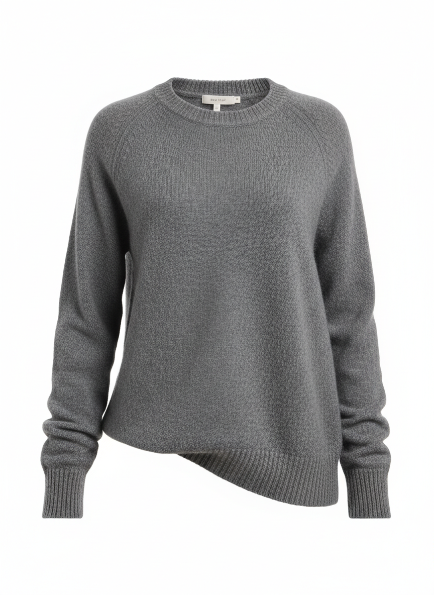 Damen Strickpullover mit Rundhalsausschnitt und langem Ärmel