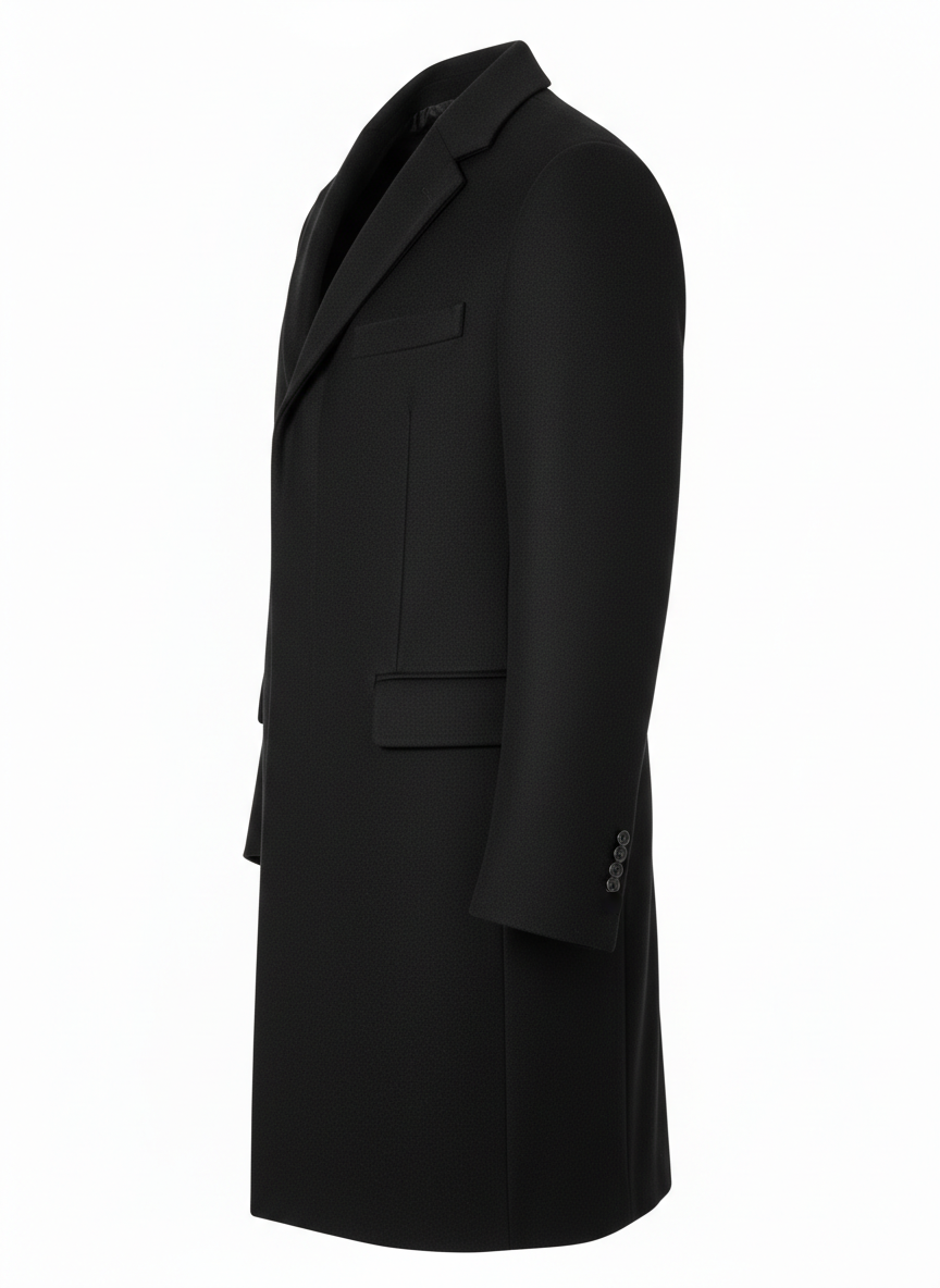 Herren-Wintermantel mit klassischer Linienführung